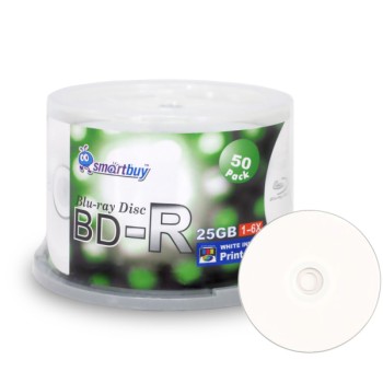 Smart Buy BD-R 6X 25 GB - White Inkjet Hub Printable 50 PCS